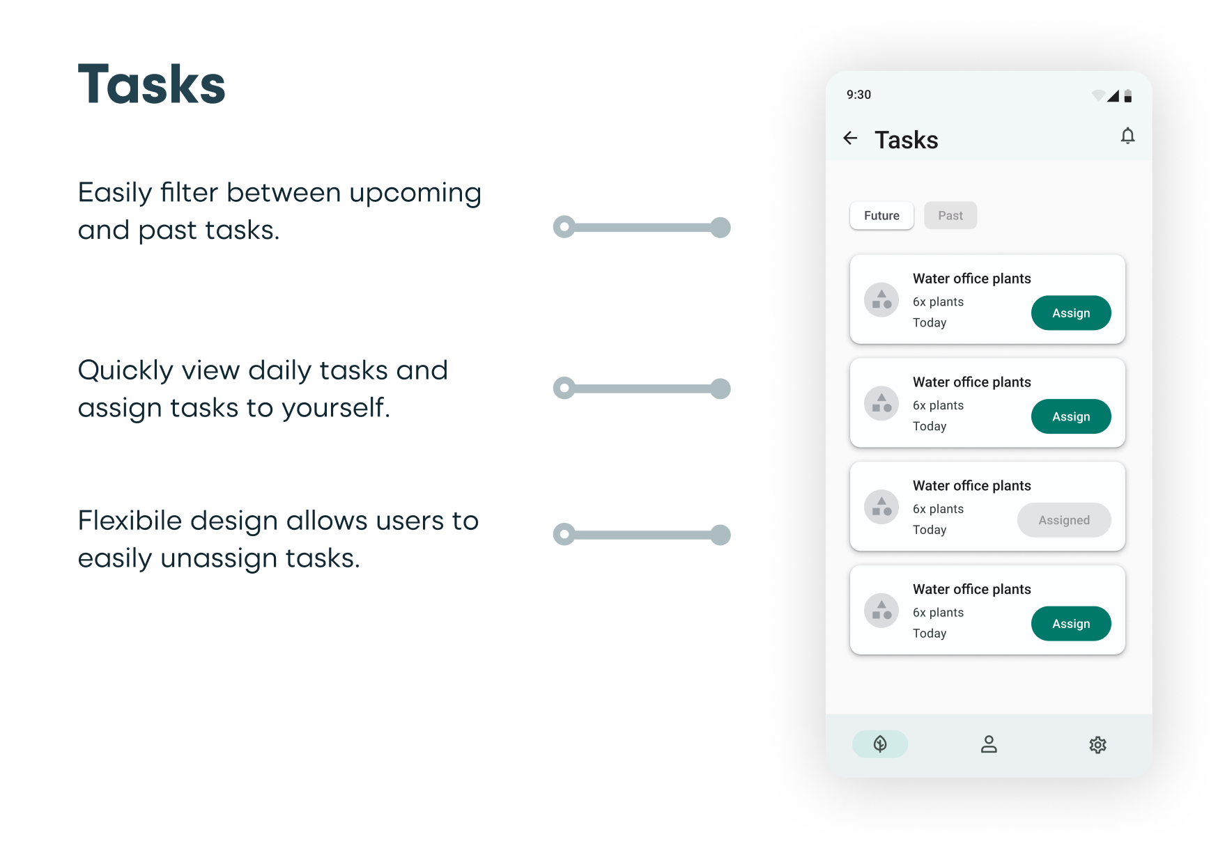 Plantcare Assistant Wireframe Annotations